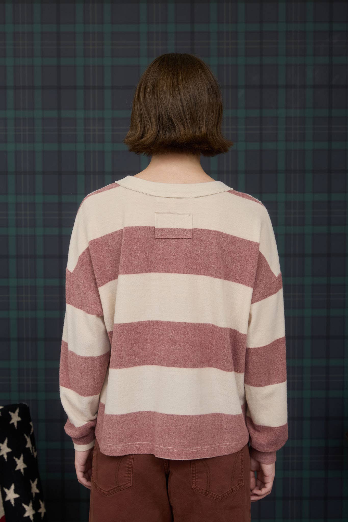 WASHED STRIPE LONG SLEEVE KNIT TOP-Blu Pepper,Burgundy,Harvest Hues,Knit Top,Long Sleeve,Oversized,Patchwork,Round Neck,Striped,Sweater,Tops,Women-[option4]-[option5]-[option6]-Bella Bliss Boutique in Texas