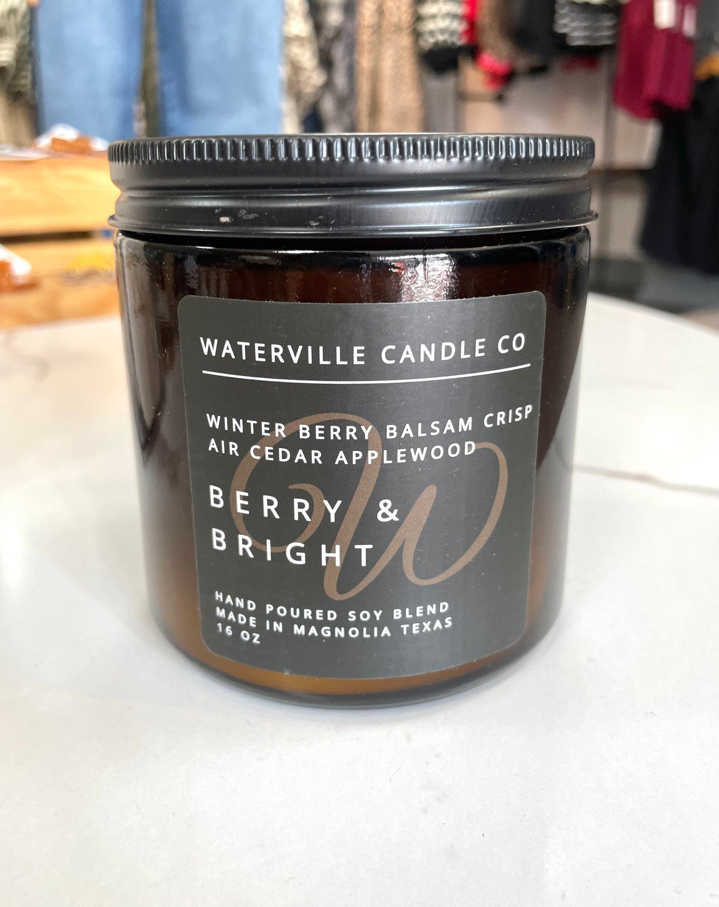 WVC Hand Poured Soy Candle-Candle,Candles,Christmas Scented,Gifts for Her,Gifts for Him,hand poured,Holiday Scented,Scented,slow burn,soy based,Waterville Candles-Berry & Bright-[option4]-[option5]-[option6]-Bella Bliss Boutique in Texas