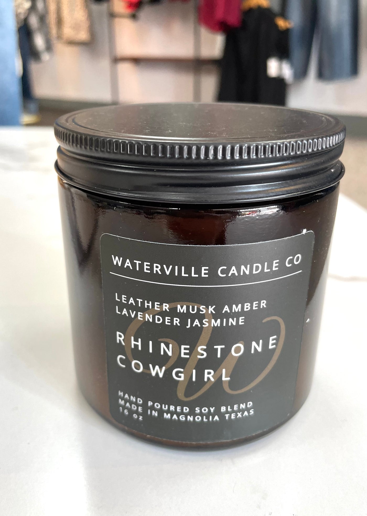 WVC Hand Poured Soy Candle-Candle,Candles,Christmas Scented,Gifts for Her,Gifts for Him,hand poured,Holiday Scented,Scented,slow burn,soy based,Waterville Candles-Rhinestone Cowgirl-[option4]-[option5]-[option6]-Bella Bliss Boutique in Texas