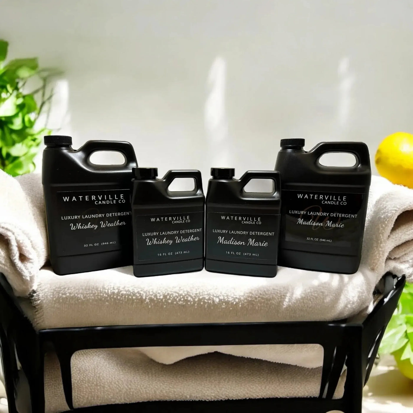WVC Luxury Liquid Laundry Detergent -32oz-Gifts for Her,Gifts for Him,Laundry Detergent,Scented,Waterville Candles-Luxe Rouge-[option4]-[option5]-[option6]-Bella Bliss Boutique in Texas