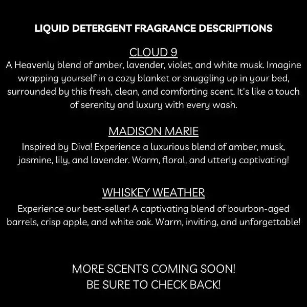 WVC Luxury Liquid Laundry Detergent -32oz-Gifts for Her,Gifts for Him,Laundry Detergent,Scented,Waterville Candles-[option4]-[option5]-[option6]-Bella Bliss Boutique in Texas