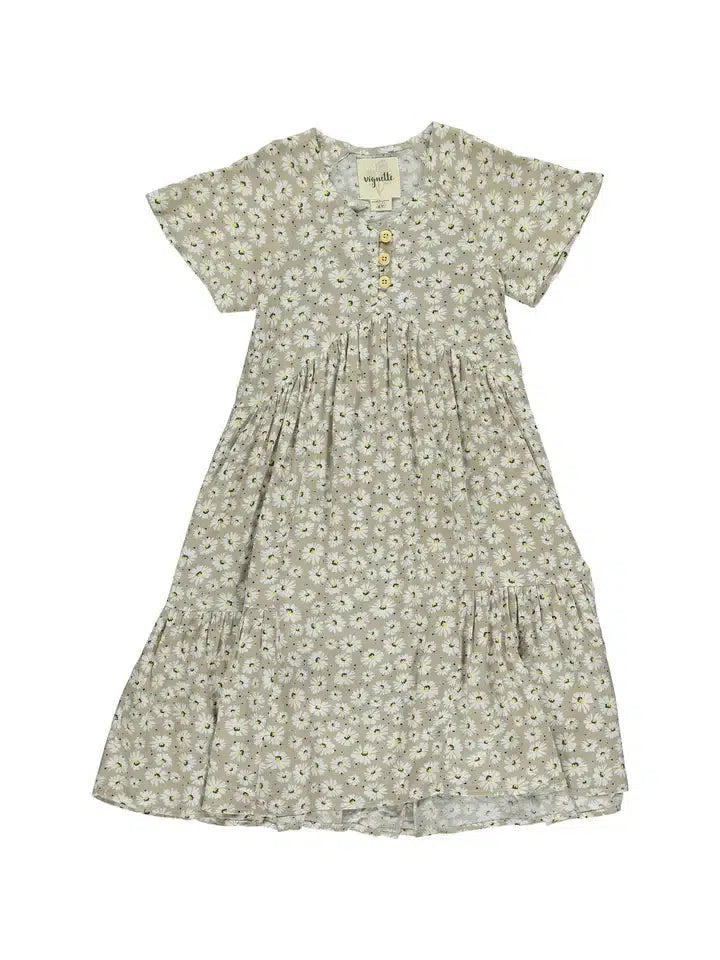 Wanda Natural Daisy Dress-Children & Tweens, clothing, daisy, dress, dresses, Flower Print, Peasant Dress, Tweens 7-14-7-[option4]-[option5]-[option6]-Bella Bliss Boutique in Texas