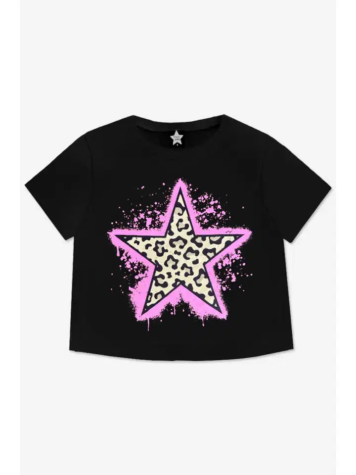 Washed Cotton Drop Shoulder Tee-Animal Print, Black, Children & Tweens, children's, Childrens/Tween, clothing, Drop Shoulder, Infant to 6, leopard, Leopard Print, Pink, T-Shirt, Top, Tops, Tween 7-14, Tweens 7-14, Washed Cotton-6-[option4]-[option5]-[option6]-Bella Bliss Boutique in Texas