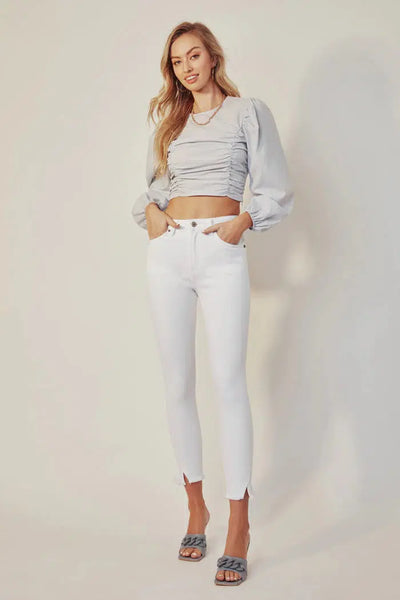Willow Hi-Rise Ankle Skinny Jeans-Ankle Skinny, Bottoms, clothing, denim, Jeans, Pants, White, White Denim, White Jeans, Women, women's-0/23-[option4]-[option5]-[option6]-Bella Bliss Boutique in Texas