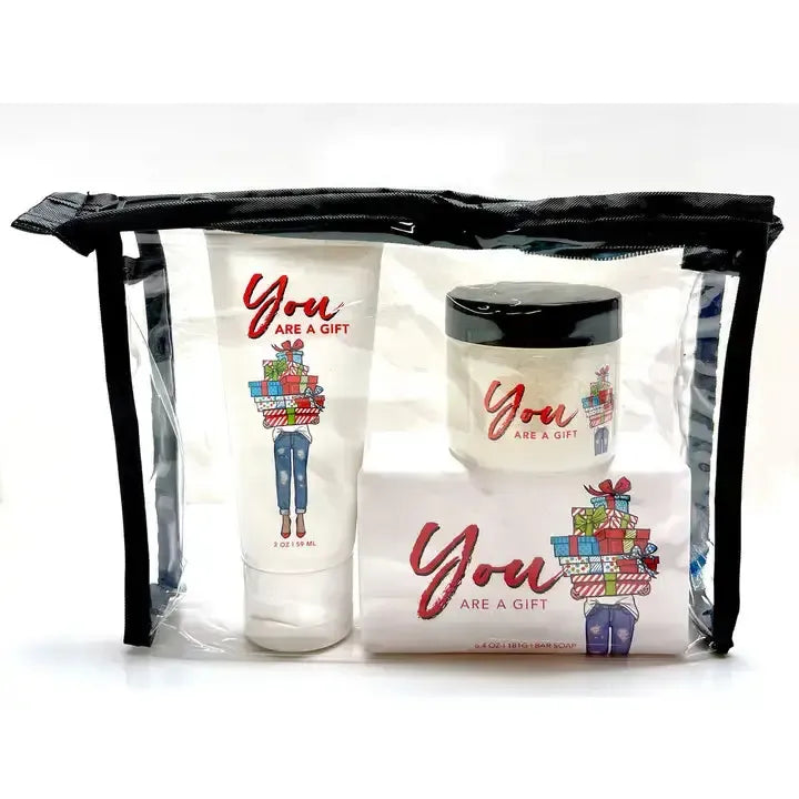 You Are a Gift, Gift Set-Bar Soap,Dark Cocoa,gift,Gift Sets,Gifts,Gifts for Her,Lotion,Madagascar Vanilla,misc,Miscellaneous,Red Cocoa,Rich Spicy Cinnamon,Scrub,Soap,Sugar Scrub,women's,You Are a Gift-[option4]-[option5]-[option6]-Bella Bliss Boutique in Texas