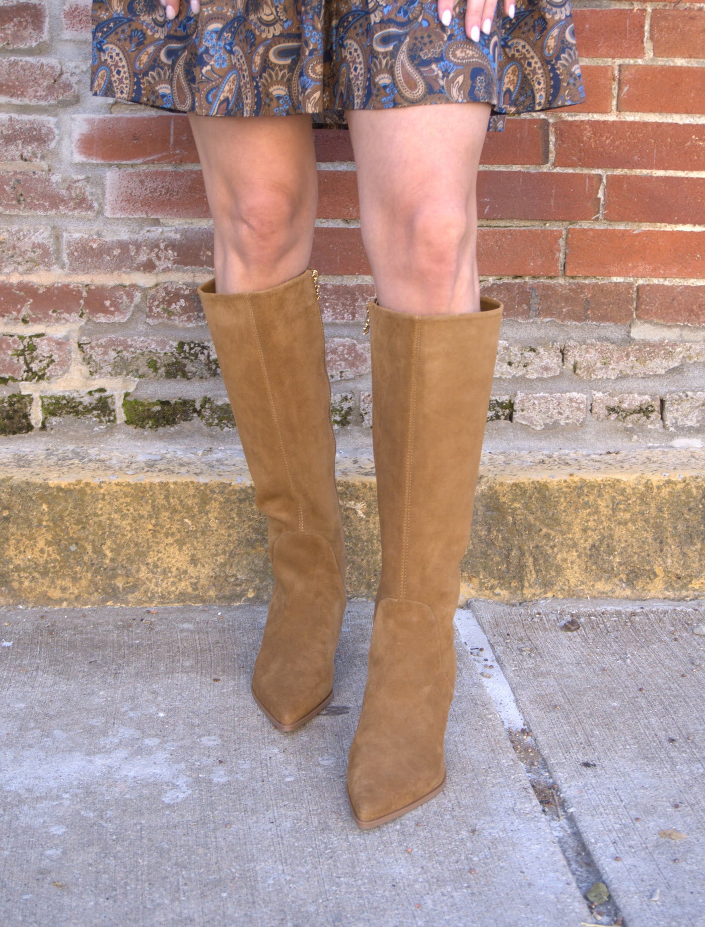 Yulila Knee High Suede Boot-boots,Kitten Heel,Knee High Boot,Pointed Toe,Shoes,Spiced Nutmeg,Spiced Nutmeg Suede,Suede,Women,women's,Yulia,Zipper Closure-[option4]-[option5]-[option6]-Bella Bliss Boutique in Texas