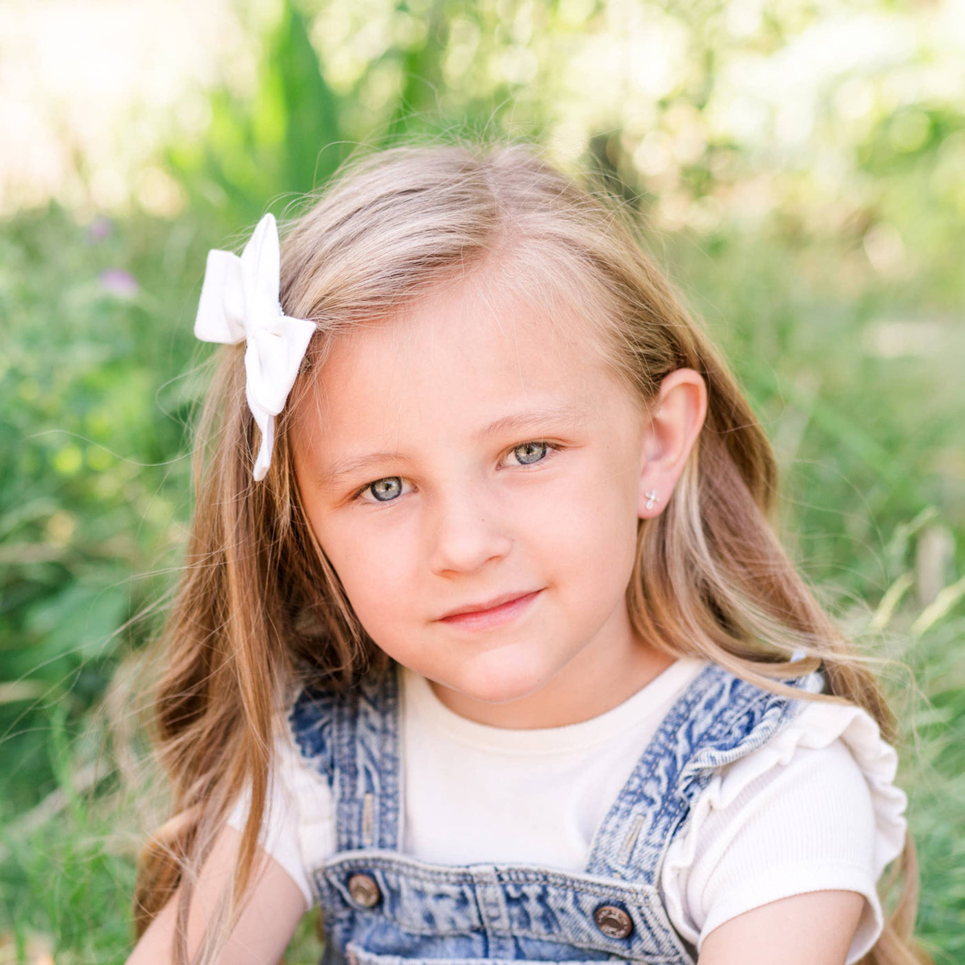 Silver Infinity Cross Earrings