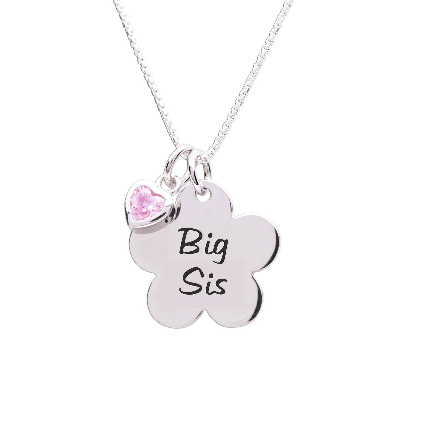 Sterling Silver Big Sis Daisy Necklace