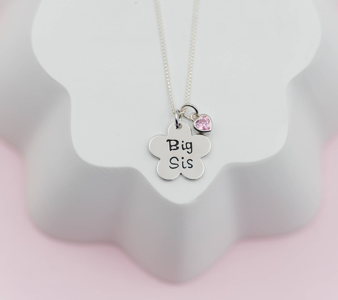 Sterling Silver Big Sis Daisy Necklace