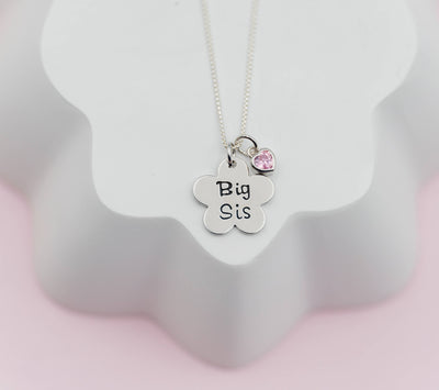 Sterling Silver Big Sis Daisy Necklace
