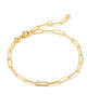 Kendra Scott Courtney Paperclip Bracelet in 14K gold.